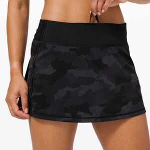 Lululemon Pace Rival Mid Rise Skirt Deep Camo